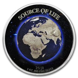 2018 Benin 1 oz Silver 1,000 Francs Source of Life: the Earth