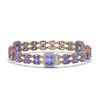 Image 2 : 16.96 ctw Tanzanite & Diamond Bracelet 14K Rose Gold