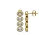 Image 2 : 3.84 ctw Oval Cut Diamond Micro Pave Earrings 18K Yellow Gold