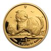 Image 1 : 2000 Isle of Man 1 oz Gold Scottish Fold Cat BU