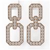 Image 2 : 3.32 ctw Diamond Designer Earrings 18K Rose Gold