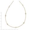 Image 2 : 14k Yellow Gold 4-5 mm White FW Pearl 3-point Necklace - 14 in.
