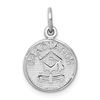 Image 1 : 14k White Gold Polished Graduation Disc Charm