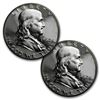 Image 1 : $1.00 Face Value Franklin Halves Proof