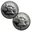 Image 2 : $1.00 Face Value Franklin Halves Proof