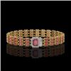 Image 1 : 25.49 ctw Tourmaline & Diamond Bracelet 14K Yellow Gold