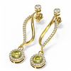 Image 3 : 1.86 ctw Fancy Yellow Diamond Earrings 18K Yellow Gold