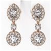 Image 2 : 1.74 ctw Marquise Cut Diamond Designer Earrings 18K Rose Gold