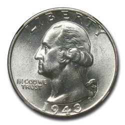 1943-D Washington Quarter MS-66+ NGC