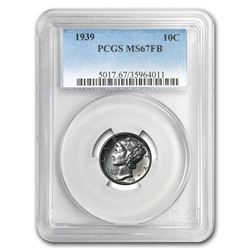 1939 Mercury Dime MS-67 PCGS (FB)