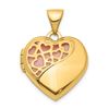 Image 1 : 14k Yellow Gold Hearts Cut Out Diamond Heart Locket - 22 mm
