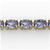 Image 1 : 24 ctw Tanzanite Eternity Designer Bracelet 14k Yellow Gold