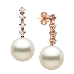 White South Sea Pearl and Diamond Constellation Earrings