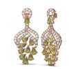 Image 2 : 11.41 ctw Canary Citrine & Diamond Earrings 18K Rose Gold