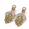 Image 3 : 11.41 ctw Canary Citrine & Diamond Earrings 18K Rose Gold