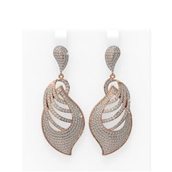 6.25 ctw Diamond Earrings 18K Rose Gold