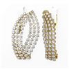 Image 3 : 7.6 ctw Diamond Designer Earrings 18K Yellow Gold