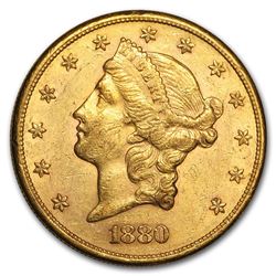 1880-S $20 Liberty Gold Double Eagle AU