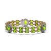 Image 1 : 29.69 ctw Peridot & Diamond Bracelet 14K Rose Gold