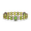 Image 2 : 29.69 ctw Peridot & Diamond Bracelet 14K Rose Gold