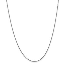 14k White Gold 1.5 mm Solid Polished Cable Chain - 22 in.
