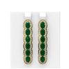 Image 1 : 9.85 ctw Emerald & Diamond Earrings 18K Yellow Gold
