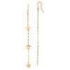 Image 1 : 14k Yellow Gold Star Dangle Earrings