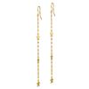 Image 2 : 14k Yellow Gold Star Dangle Earrings