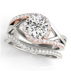 1.75 ctw Certified VS/SI Diamond Bypass Wedding 14k 2Tone Gold