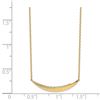 Image 2 : 14k Yellow Gold Curved Bar CZ Necklace - 20 in.
