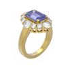 Image 1 : 7.29 ctw Tanzanite & Diamond Ring 18K Yellow Gold