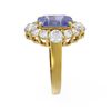 Image 2 : 7.29 ctw Tanzanite & Diamond Ring 18K Yellow Gold