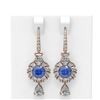 Image 1 : 8.81 ctw Tanzanite & Diamond Earrings 18K Rose Gold