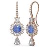 Image 2 : 8.81 ctw Tanzanite & Diamond Earrings 18K Rose Gold