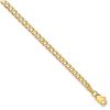 Image 1 : 14k Yellow Gold 2.85 mm Semi-Solid Curb Link Chain - 7 in.