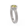 Image 2 : 1 ctw Fancy Yellow Diamond Ring 18K White Gold