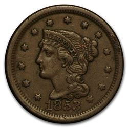 1853 Large Cent VF