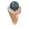 Image 2 : 1 ctw Diamond & Pearl Ring 18K Rose Gold