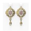 Image 1 : 10.64 ctw Morganite & Diamond Earrings 18K Yellow Gold