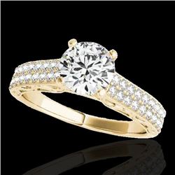 1.41 ctw Certified Diamond Solitaire Antique Ring 10k Yellow Gold