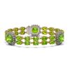 Image 1 : 18.93 ctw Peridot & Diamond Bracelet 14K Yellow Gold
