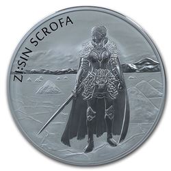2019 South Korea 10 oz Silver ZI:SIN Scrofa BU