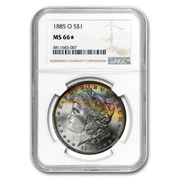 1885-O Morgan Dollar MS-66* Star NGC (Beautifully Toned)