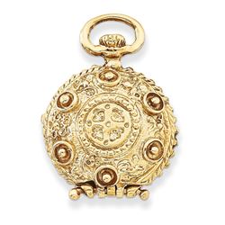14k Yellow Gold Fancy Domed Locket
