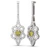 Image 2 : 2.74 ctw Fancy Yellow Diamond Earrings 18K White Gold