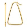 Image 1 : 14k Yellow Gold Triangle Dangle Hoop Earrings - 1.5x24 mm