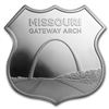 Image 1 : 1 oz Silver - Icons of Route 66 Shield (Missouri Gateway Arch)