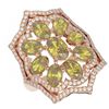 Image 3 : 6.2 ctw Canary Citrine & Diamond Ring 18K Rose Gold