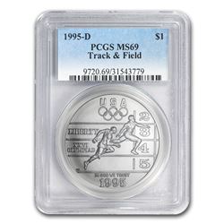 1995-D Olympic Track and Field $1 Silver Commem MS-69 PCGS