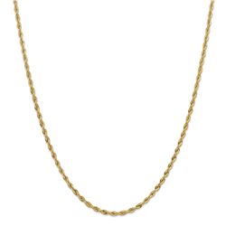 14k Yellow Goldy 3.0 mm Semi-Solid Rope Chain - 22 in.